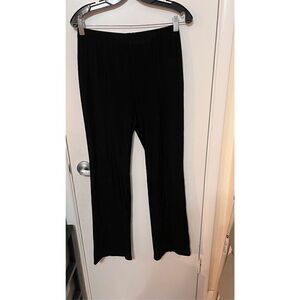 ELODIE Women's Size M Black Velvet Stretch Flare Leggings